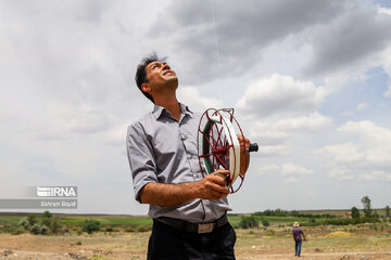 Kite flying fest in central west of Iran