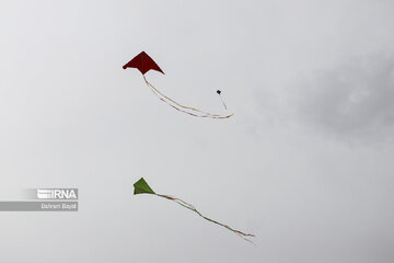 Kite flying fest in central west of Iran