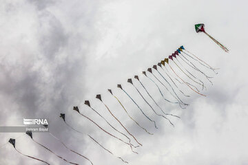 Kite flying fest in central west of Iran