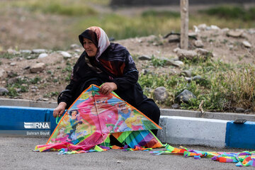 Kite flying fest in central west of Iran