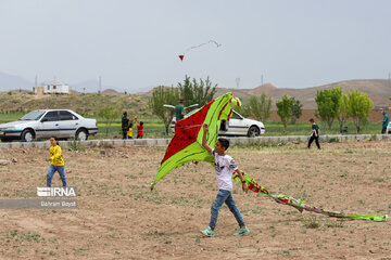 Kite flying fest in central west of Iran