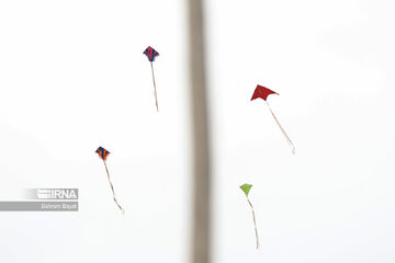 Kite flying fest in central west of Iran