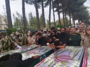 Funeral held for Iranian border guards killed in terrorist attack
