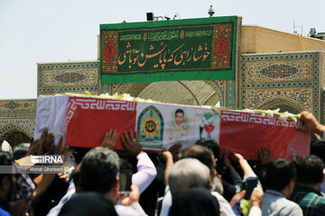 Funeral procession of Saravan terror attack martyrs in Mashad