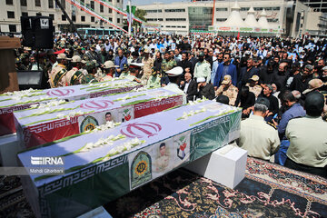 Funeral procession of Saravan terror attack martyrs in Mashad