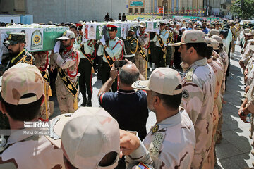 Funeral procession of Saravan terror attack martyrs in Mashad