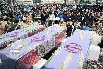 Funeral procession of Saravan terror attack martyrs in Mashad