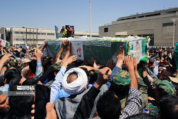 Funeral procession of Saravan terror attack martyrs in Mashad