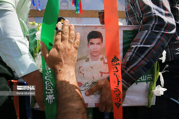 Funeral procession of Saravan terror attack martyrs in Mashad