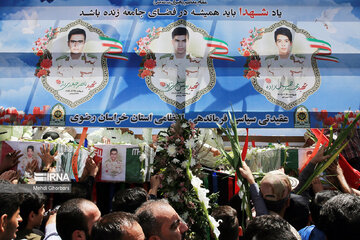 Funeral procession of Saravan terror attack martyrs in Mashad