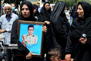 Funeral procession of Saravan terror attack martyrs in Mashad