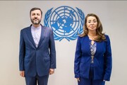 غريب أبادي یلتقی المديرة التنفيذية لمكتب الأمم المتحدة لمكافحة الجريمة والمخدرات