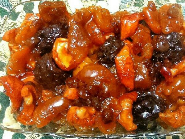 دستور تهیه ترشی هفت میوه با رب انار و سرکه