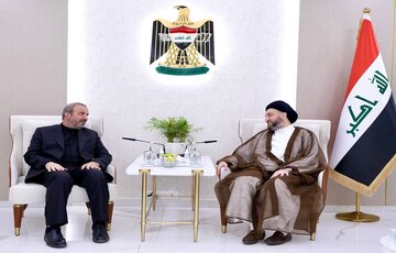نشست رهبر جریان حکمت ملی عراق و سفیر ایران در بغداد