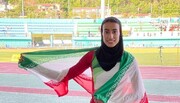 Female Iranian sprinter wins silver at Asia championships