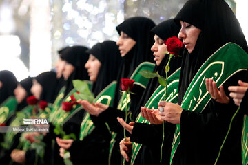 Replacement of flag of Imam Reza shrine in northeast Iran