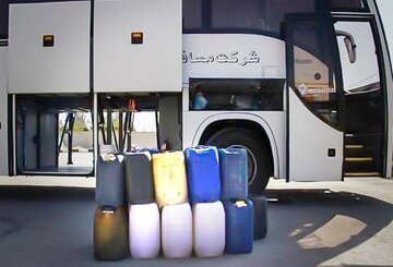 سوخت قاچاق از اتوبوس و سواری در شهرستان سربیشه کشف شد