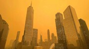 آسمان نارنجی نیویورک، آسمانخراش‌ها در دود غلیظ و میلیونها نفر در معرض آلودگی هوا 