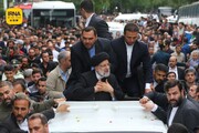 El pueblo de Tabriz le da la bienvenida al presidente Ebrahim Raisi