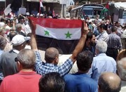 تظاهرات علیه گروههای تروریست در شمال سوریه