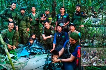 نجات ۴ کودک کلمبیایی پس از ۴۰ روز سرگردانی در جنگل
