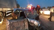 تصادف زنجیره‌ای در زنجان ۱۱ مصدوم برجا گذاشت