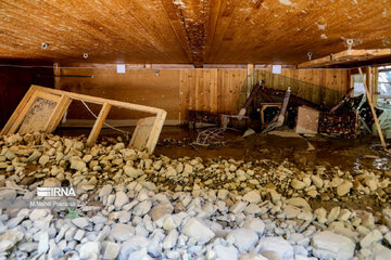 Damages by heavy flood in Chalus, northern Iran