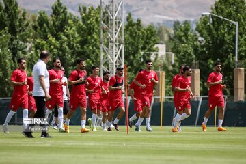 Football : l’équipe d’Iran au dernier entraînement avant la Coupe des Nations CAFA 2023