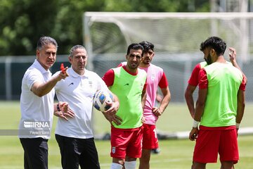 Football : l’équipe d’Iran au dernier entraînement avant la Coupe des Nations CAFA 2023