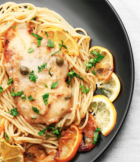 دستور تهیه پیکاتای مرغ با سس لیمویی