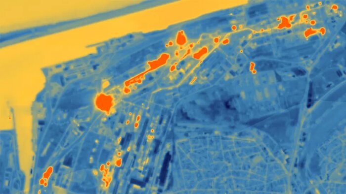 اندازهگیری گرمای خروجی ساختمانها با سنج حرارت از آسمان