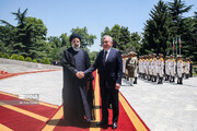 President Raisi officially welcomes Uzbek counterpart