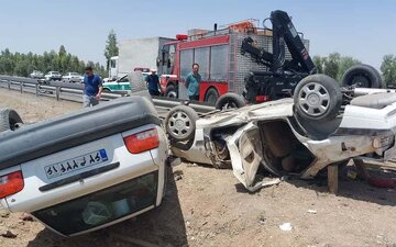 تصادف ۲ دستگاه خودرو در زنجان ۶ مصدوم بر جا گذاشت