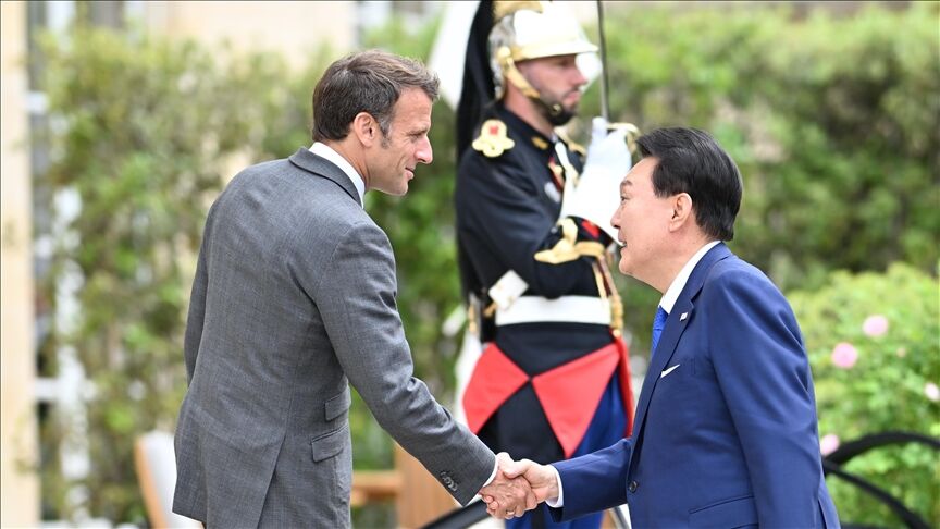 روسای جمهور فرانسه و کره‌جنوبی درباره همکاری‌های اقتصادی گفت‌ وگو کردند