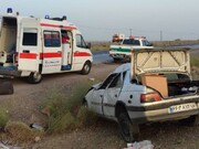 واژگونی خودروی سواری در اصفهان، یک کشته و هفت مصدوم برجا گذاشت