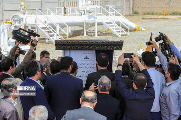 Official inauguration of a gas pipeline in northeast Iran