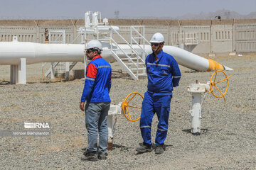 Official inauguration of a gas pipeline in northeast Iran