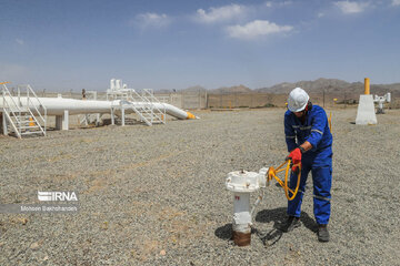 Official inauguration of a gas pipeline in northeast Iran