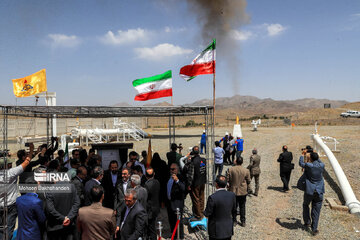 Official inauguration of a gas pipeline in northeast Iran