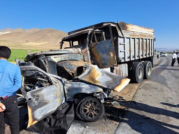حادثه رانندگی در جاده میانه - تبریز سه کشته به جا گذاشت