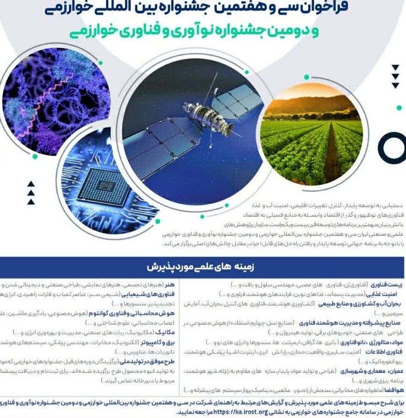 نام نویسی در جشنواره‌های جوان و بین‌المللی و نوآوران خوارزمی آغاز شد