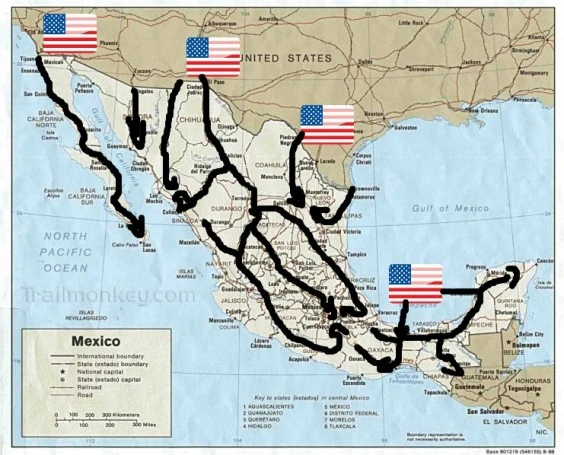جنگ امتناع ناپذیر بین آمریکا و مکزیک