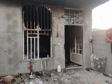 آتش‌سوزی در یک خانه روستایی "تیون" شیراز ۲ کشته بر جا گذاشت