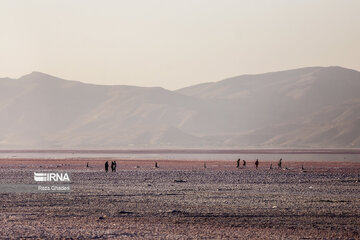 Lago Maharlu en el sur de Irán
