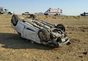 واژگونی یک دستگاه خودرو در زنجان پنج مصدوم و یک فوتی برجا گذاشت