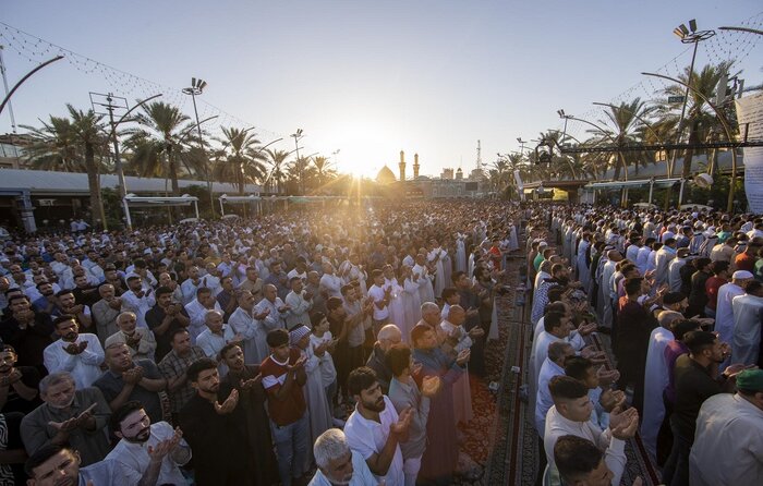 نماز عید قربان با حضور هزاران نفر در بین‌الحرمین برگزار شد+عکس 