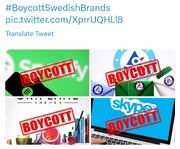 Boycott Swedish brands trends at #1 on Twitter in Pakistan