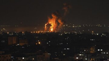 حمله هواپیماهای رژیم صهیونیستی به شهر جنین در کرانه باختری + فیلم