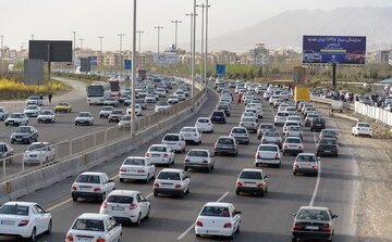 ترافیک سنگین در آزادراه تهران - کرج - قزوین