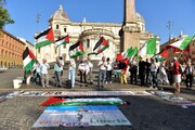 نشطاء ايطاليون ينددون بالاعتداءات الاسرائيلية على الشعب الفلسطيني